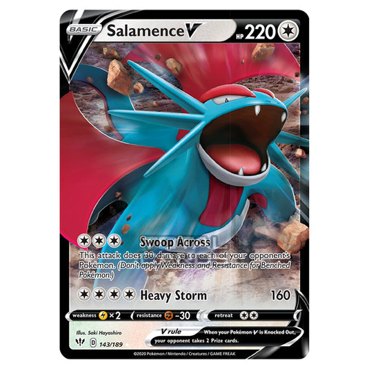 Pokemon - Sword & Shield - Darkness Ablaze - Salamence-V - 143/189