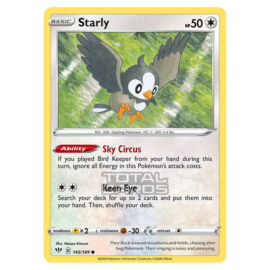 Pokemon - Sword & Shield - Darkness Ablaze - Starly - 145/189