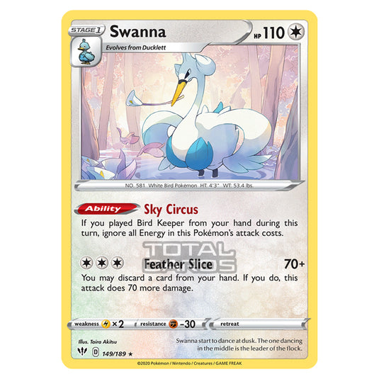 Pokemon - Sword & Shield - Darkness Ablaze - Swanna - 149/189