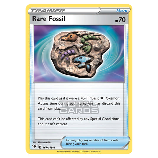 Pokemon - Sword & Shield - Darkness Ablaze - Rare Fossil - 167/189