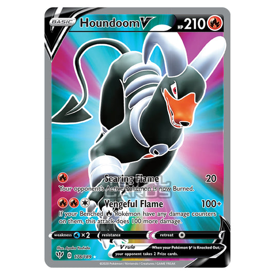 Pokemon - Sword & Shield - Darkness Ablaze - Houndoom-V - 178/189