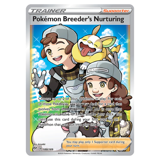 Pokemon - Sword & Shield - Darkness Ablaze - Pokemon Breeder's Nurturing - 188/189