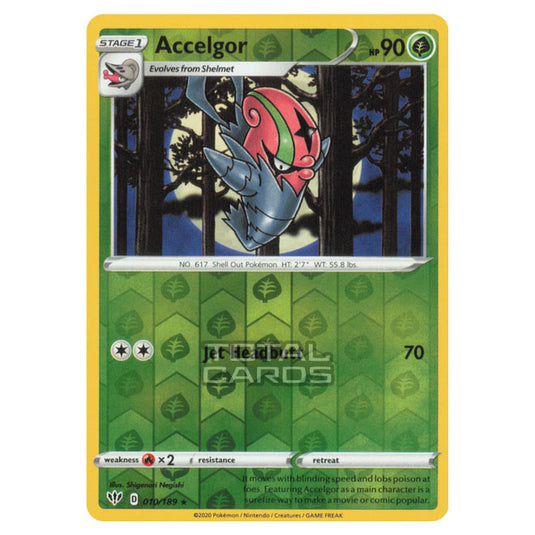 Pokemon - Sword & Shield - Darkness Ablaze - Accelgor - 010/189 - (Reverse Holo)