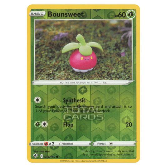 Pokemon - Sword & Shield - Darkness Ablaze - Bounsweet - 014/189 - (Reverse Holo)