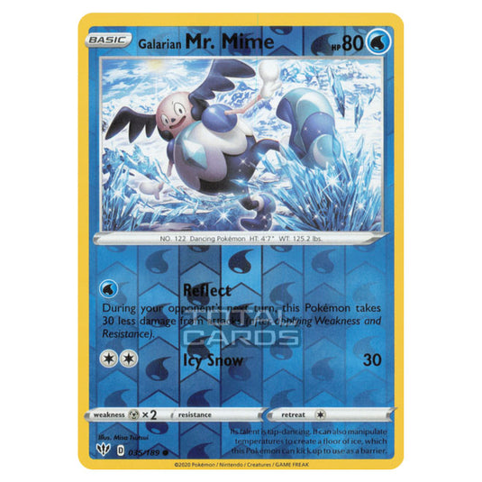 Pokemon - Sword & Shield - Darkness Ablaze - Galarian Mr. Mime - 035/189 - (Reverse Holo)