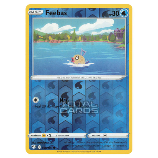 Pokemon - Sword & Shield - Darkness Ablaze - Feebas - 038/189 - (Reverse Holo)