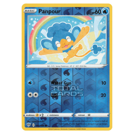 Pokemon - Sword & Shield - Darkness Ablaze - Panpour - 041/189 - (Reverse Holo)