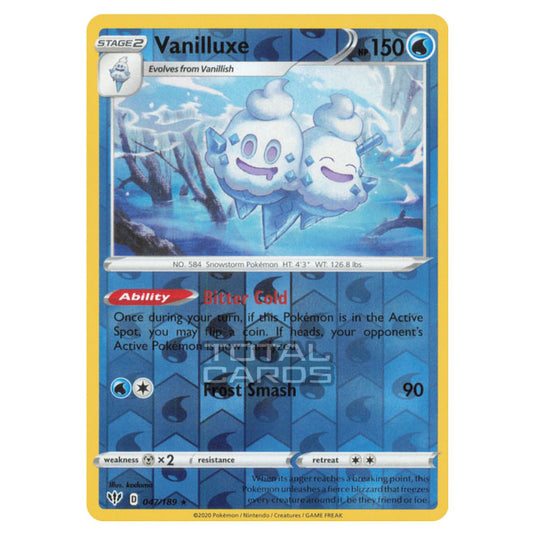 Pokemon - Sword & Shield - Darkness Ablaze - Vanilluxe - 047/189 - (Reverse Holo)