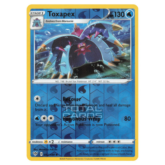 Pokemon - Sword & Shield - Darkness Ablaze - Toxapex - 052/189 - (Reverse Holo)