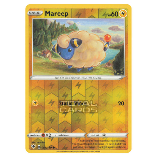 Pokemon - Sword & Shield - Darkness Ablaze - Mareep - 055/189 - (Reverse Holo)