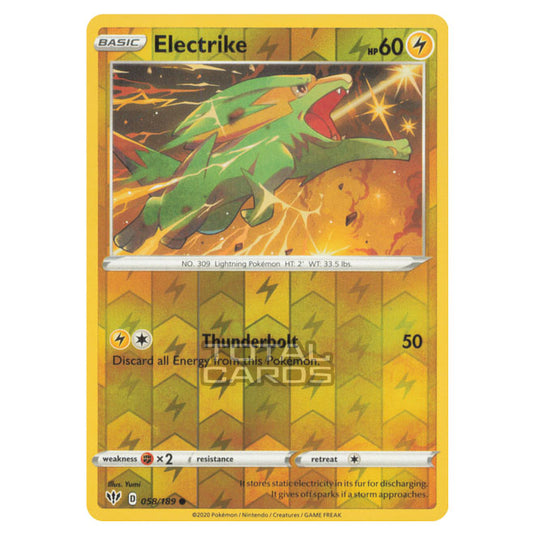 Pokemon - Sword & Shield - Darkness Ablaze - Electrike - 058/189 - (Reverse Holo)