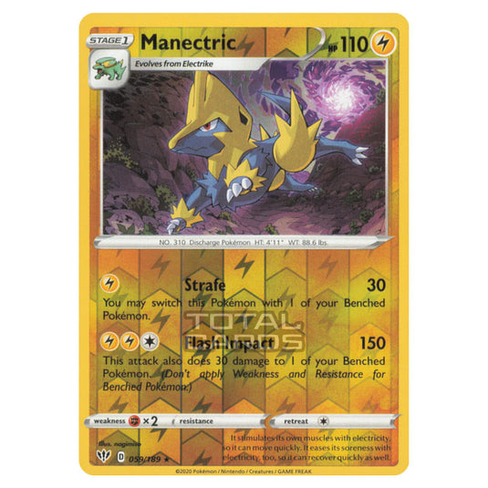 Pokemon - Sword & Shield - Darkness Ablaze - Manectric - 059/189 - (Reverse Holo)