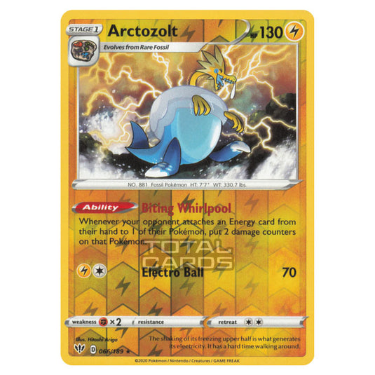 Pokemon - Sword & Shield - Darkness Ablaze - Arctozolt - 066/189 - (Reverse Holo)