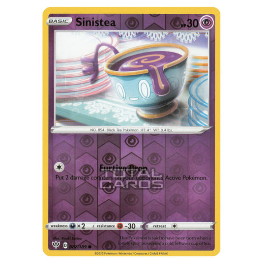 Pokemon - Sword & Shield - Darkness Ablaze - Sinistea - 082/189 - (Reverse Holo)