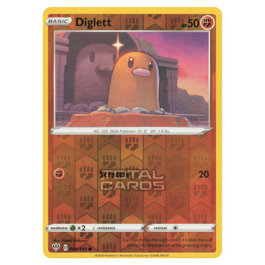 Pokemon - Sword & Shield - Darkness Ablaze - Diglett - 084/189 - (Reverse Holo)