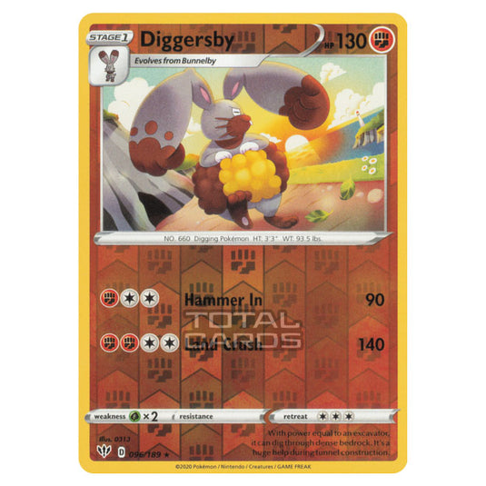 Pokemon - Sword & Shield - Darkness Ablaze - Diggersby - 096/189 - (Reverse Holo)