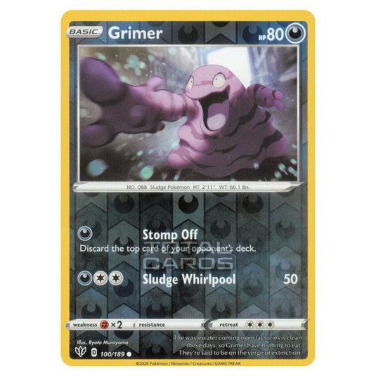 Pokemon - Sword & Shield - Darkness Ablaze - Grimer - 100/189 - (Reverse Holo)