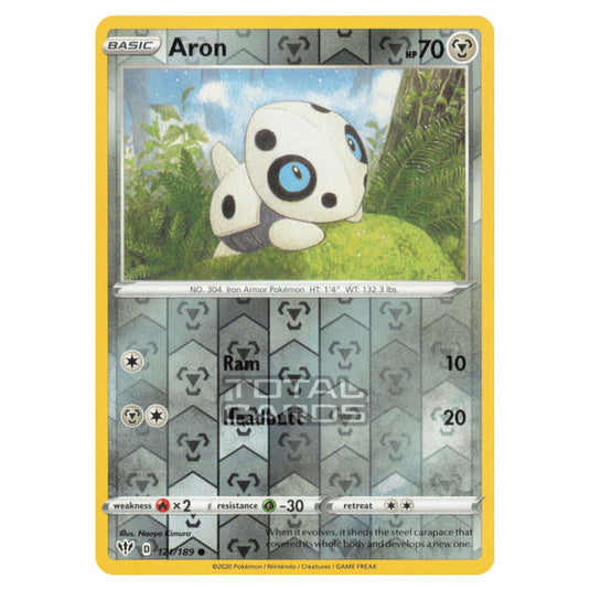 Pokemon - Sword & Shield - Darkness Ablaze - Aron - 121/189 - (Reverse Holo)