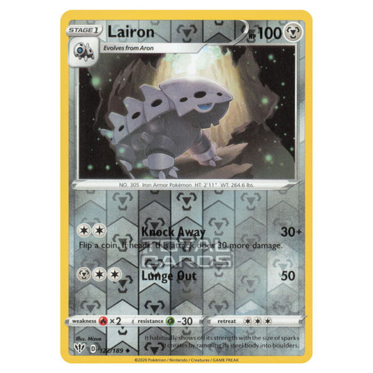 Pokemon - Sword & Shield - Darkness Ablaze - Lairon - 122/189 - (Reverse Holo)