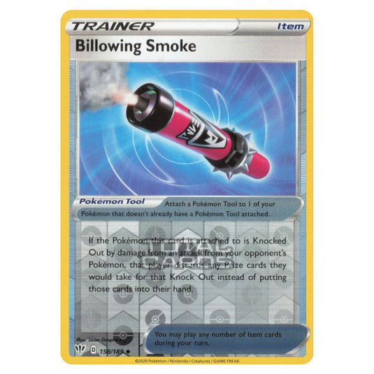 Pokemon - Sword & Shield - Darkness Ablaze - Billowing Smoke - 158/189 - (Reverse Holo)