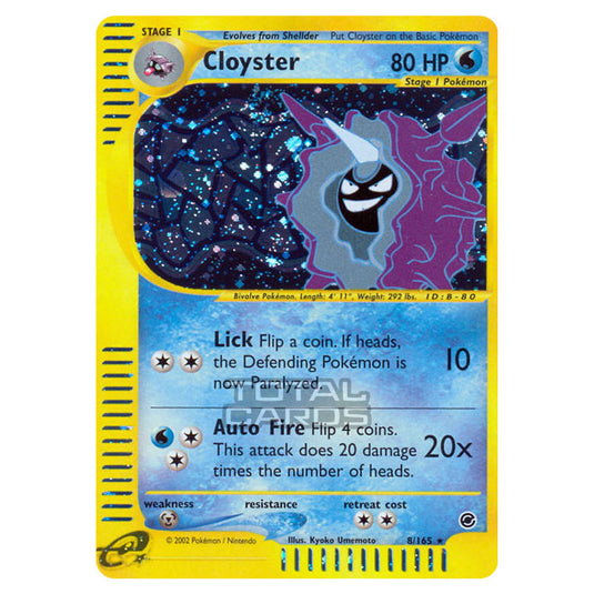 Pokemon - Expedition Base Set - Cloyster - 008/165-Played-Unlimited-English