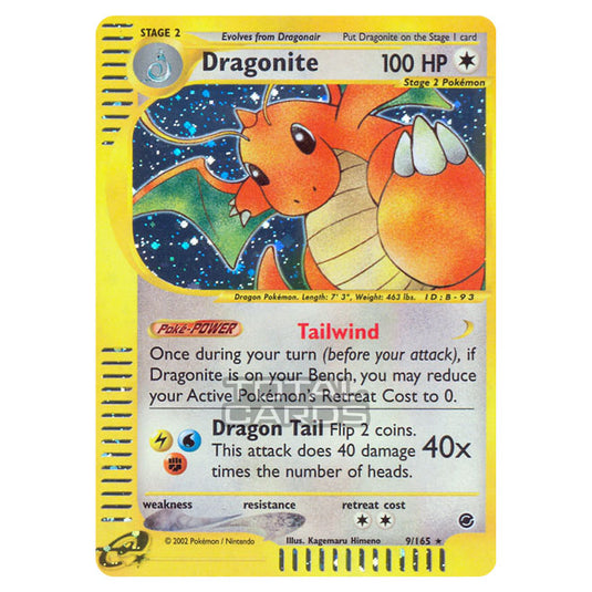 Pokemon - Expedition Base Set - Dragonite - 009/165-Excellent-Unlimited-English