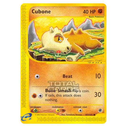 Pokemon - Expedition Base Set - Cubone - 103/165-Excellent-Unlimited-English
