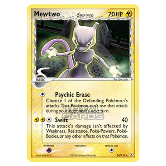 Pokemon - Ruby & Sapphire - Ex Holon Phantoms - Mewtwo δ - 024/110