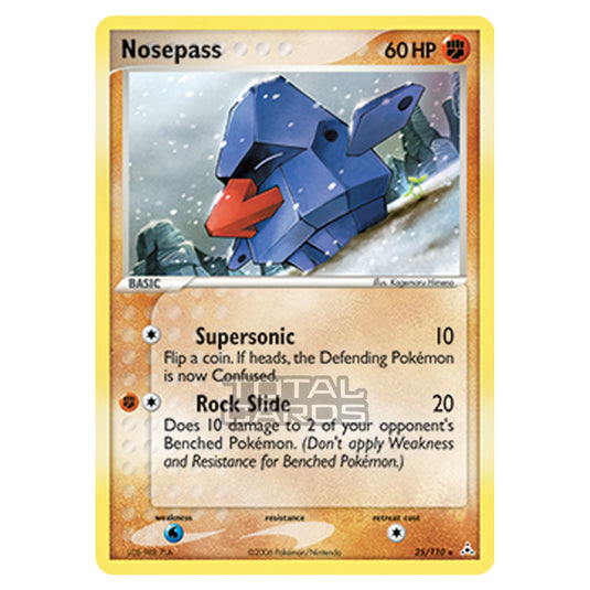 Pokemon - Ruby & Sapphire - Ex Holon Phantoms - Nosepass - 025/110