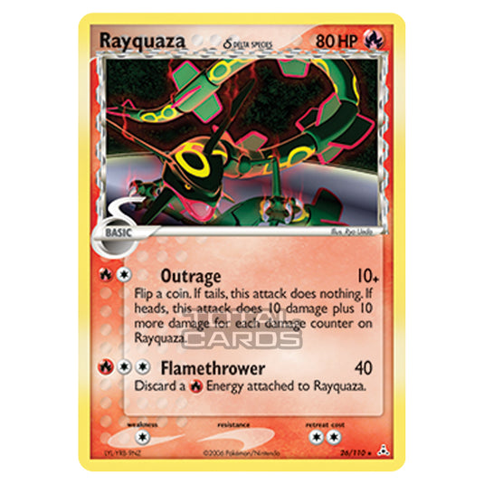 Pokemon - Ruby & Sapphire - Ex Holon Phantoms - Rayquaza δ - 026/110