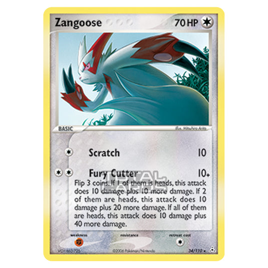 Pokemon - Ruby & Sapphire - Ex Holon Phantoms - Zangoose - 034/110