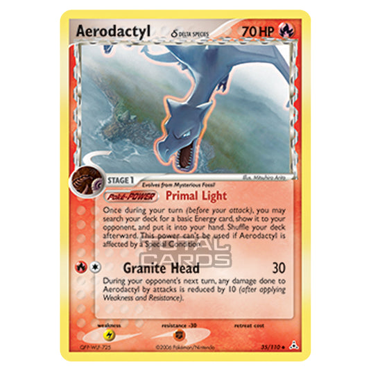 Pokemon - Ruby & Sapphire - Ex Holon Phantoms - Aerodactyl δ - 035/110