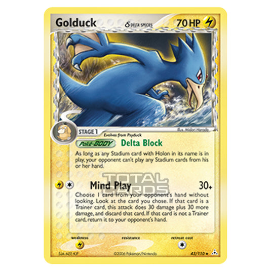 Pokemon - Ruby & Sapphire - Ex Holon Phantoms - Golduck δ - 043/110