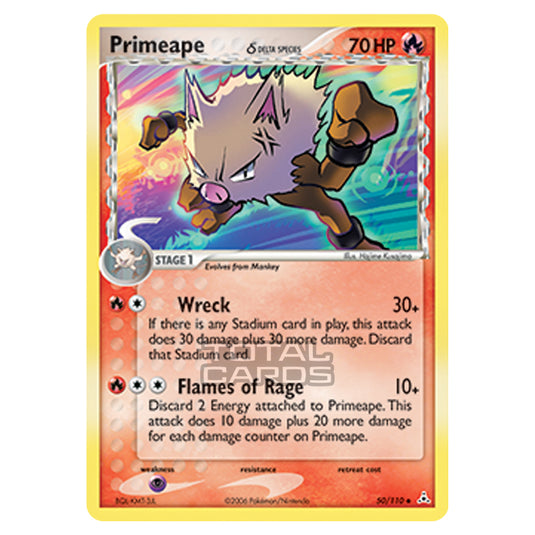 Pokemon - Ruby & Sapphire - Ex Holon Phantoms - Primeape δ - 050/110