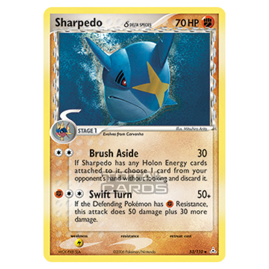 Pokemon - Ruby & Sapphire - Ex Holon Phantoms - Sharpedo δ - 053/110