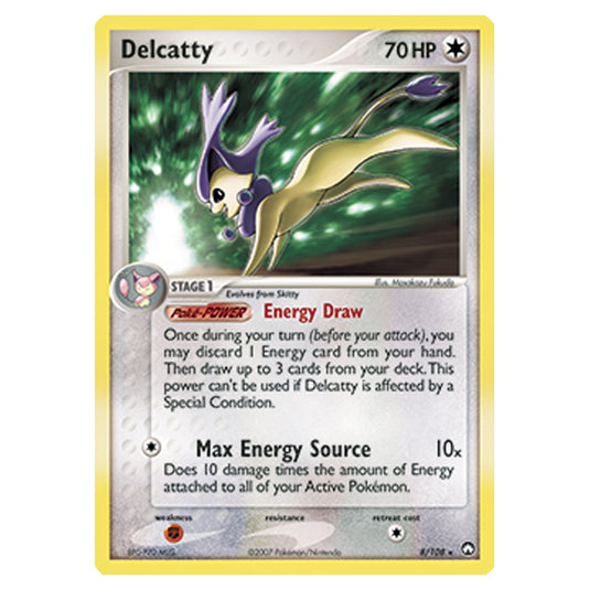 Pokemon - Diamond & Pearl - EX Power Keepers - Delcatty - 008/108 Pokemon - Diamond & Pearl - EX Power Keepers - Delcatty - 008/108
