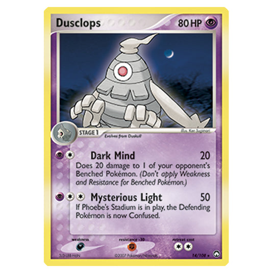 Pokemon - Diamond & Pearl - EX Power Keepers - Dusclops - 014/108