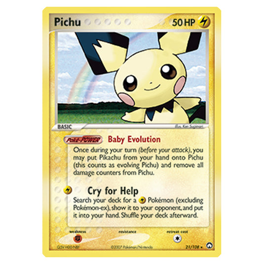 Pokemon - Diamond & Pearl - EX Power Keepers - Pichu - 021/108