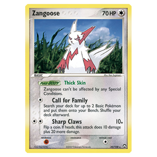 Pokemon - Diamond & Pearl - EX Power Keepers - Zangoose - 025/108