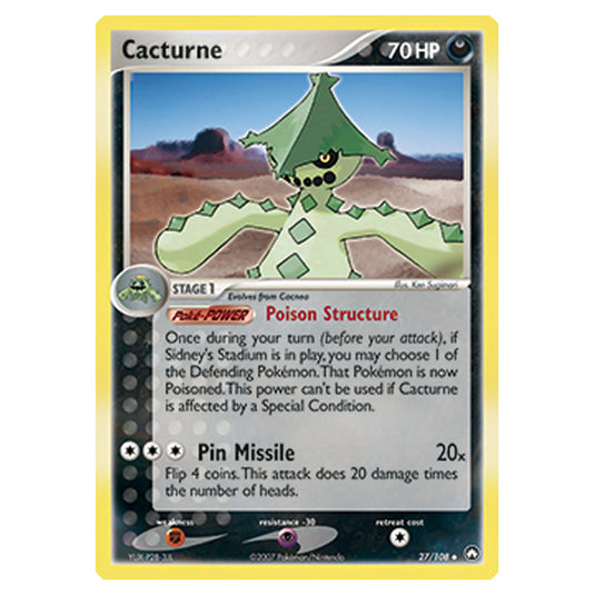 Pokemon - Diamond & Pearl - EX Power Keepers - Cacturne - 027/108