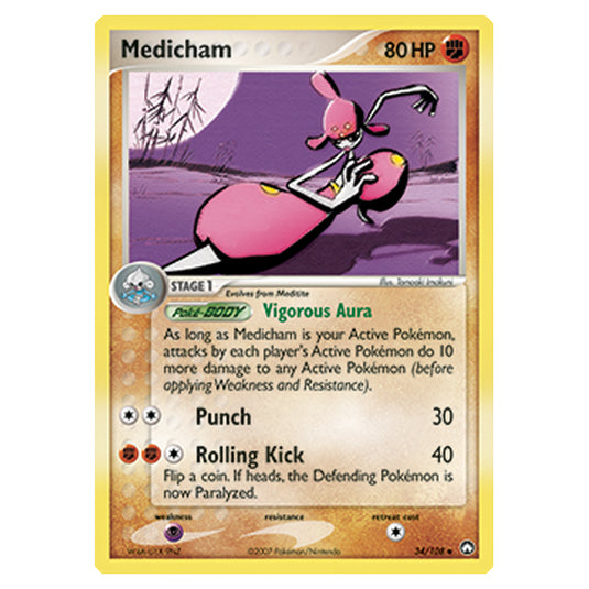 Pokemon - Diamond & Pearl - EX Power Keepers - Medicham - 034/108