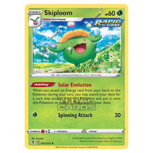 Pokemon - Sword & Shield - Evolving Skies - Skiploom - 003/203