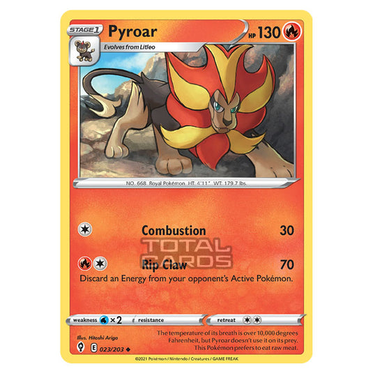 Pokemon - Sword & Shield - Evolving Skies - Pyroar - 023/203 Pokemon - Sword & Shield - Evolving Skies - Pyroar - 023/203