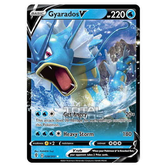 Pokemon - Sword & Shield - Evolving Skies - Gyarados V - 028/203