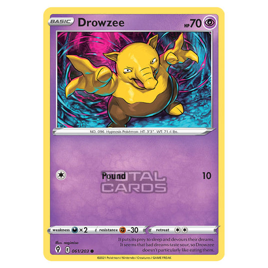 Pokemon - Sword & Shield - Evolving Skies - Drowzee - 061/203