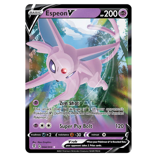 Pokemon - Sword & Shield - Evolving Skies - Espeon V - 064/203