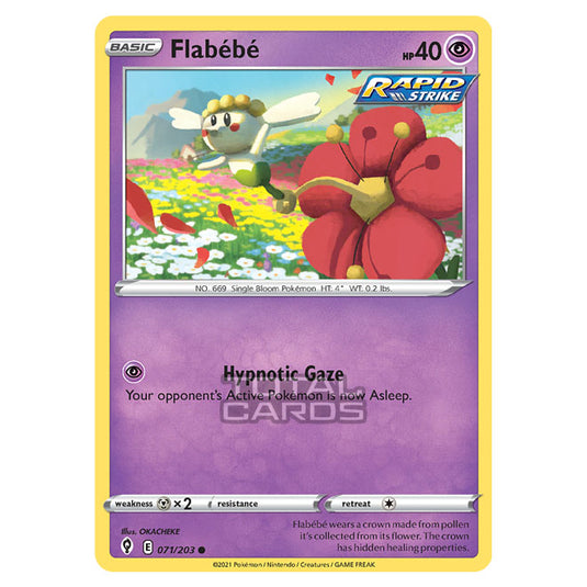 Pokemon - Sword & Shield - Evolving Skies - Flabebe - 071/203