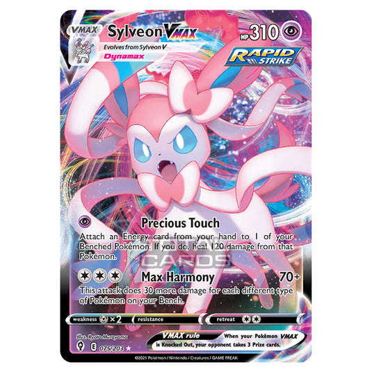 Pokemon - Sword & Shield - Evolving Skies - Sylveon VMAX - 075/203