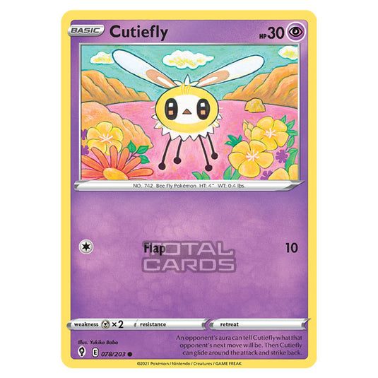 Pokemon - Sword & Shield - Evolving Skies - Cutiefly - 078/203