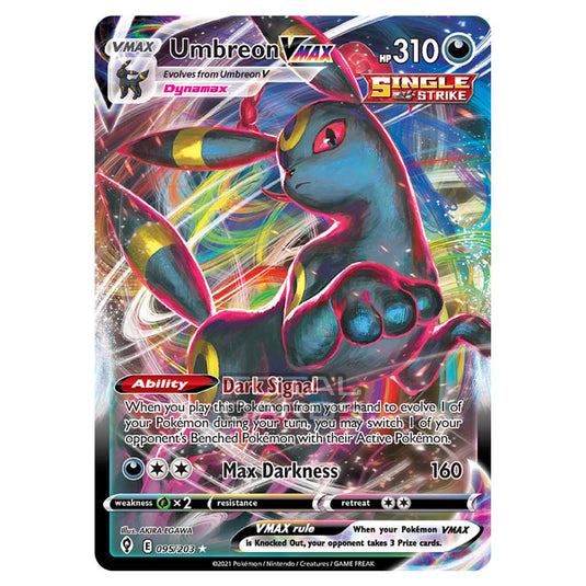 Pokemon - Sword & Shield - Evolving Skies - Umbreon VMAX - 095/203 Pokemon - Sword & Shield - Evolving Skies - Umbreon VMAX - 095/203